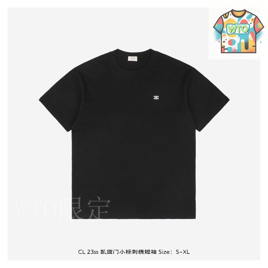 CELINE イラストプリント Tシャツ CELINE セリーヌ カレッジ クラックドエフェクト プリント T