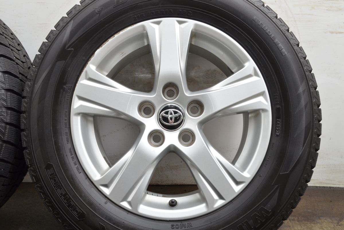 手渡可 バリ溝 アルファード ヴェル30 純正 215/65R16 WM02 冬 バリ溝】トヨタ 30 アルファード ヴェルファイア 純正 16in 6.5J