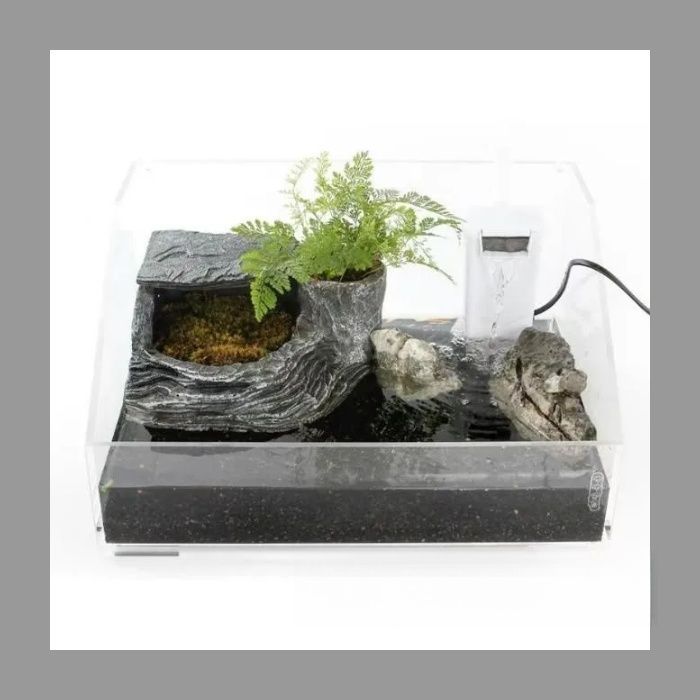  亀用大型水槽 脱出防止ケージ 爬虫類 ボックス 滑り止め付き休憩プラットフォーム水族館デザイン亀の楽園 その他 爬虫類 両生類用品