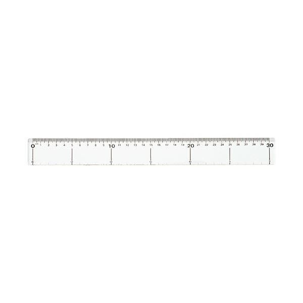 （まとめ） TANOSEEアクリル定規 30cm 1個 〔×10セット〕