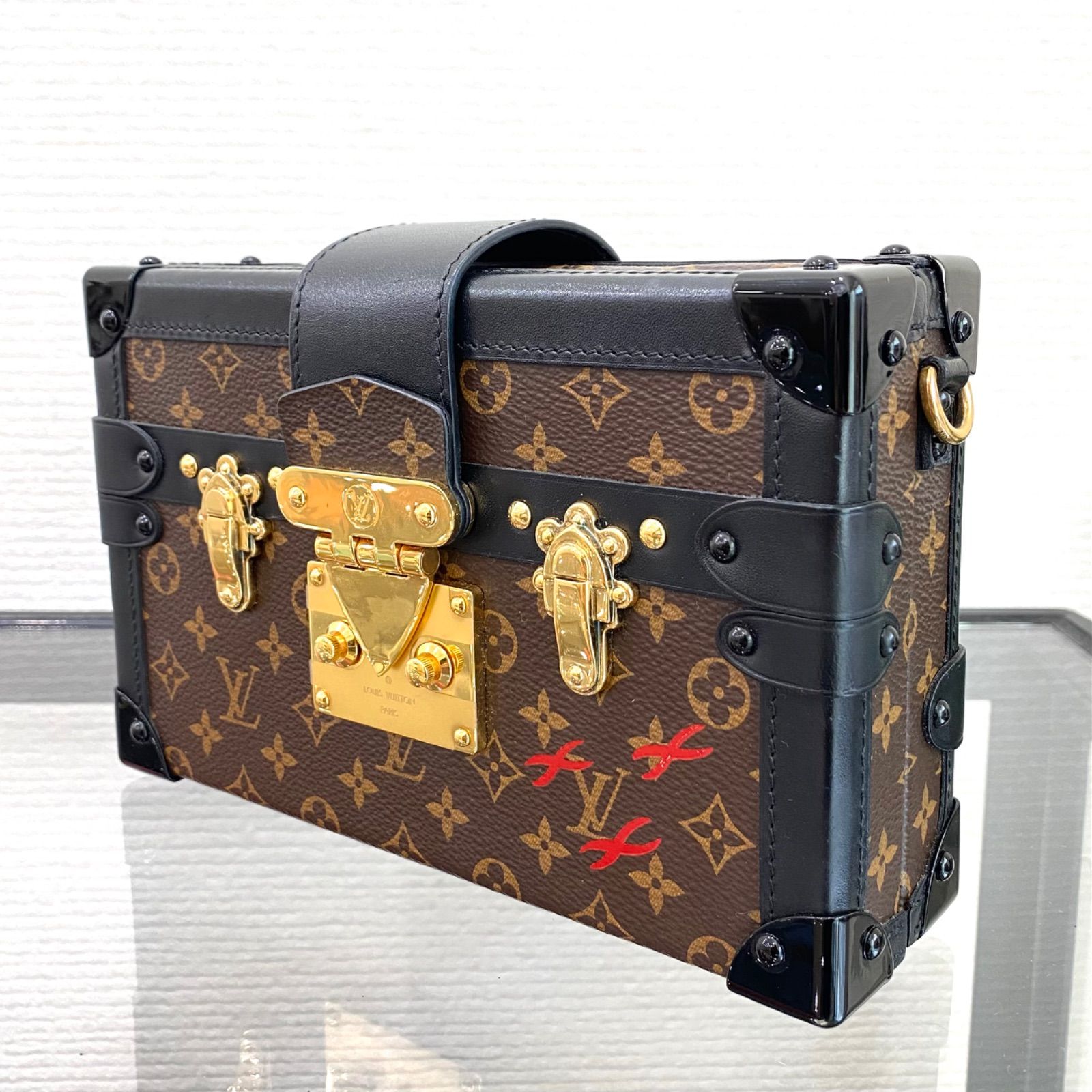 Louis Vuitton ルイヴィトン M44199 プティット マル トランク型 モノグラム ミニ ショルダーバッグ ボックス