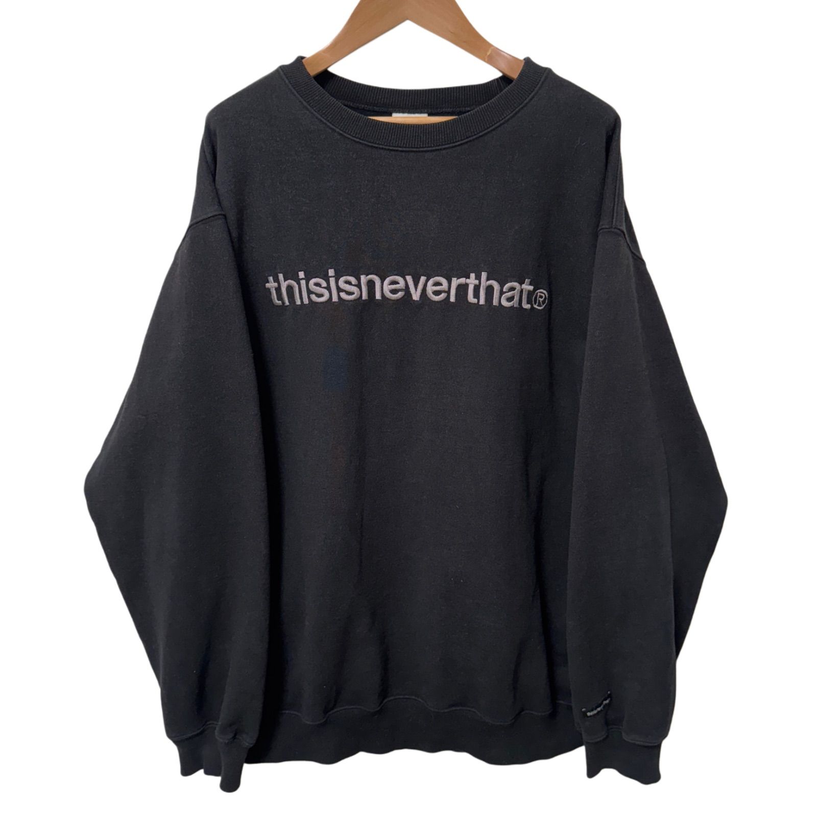 thisisneverthat ネバザ スウェット ブラック 黒 トレーナー　M thisisneverthat スウェット S ブラック thisisneverthat ブラック