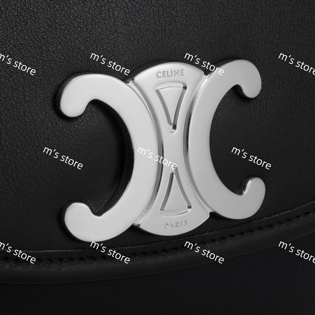 関税送料込 CELINE ミディアム ブザス トリオンフ ブラック CELINE セリーヌ ショルダーバッグ Medium Besace ミディアム