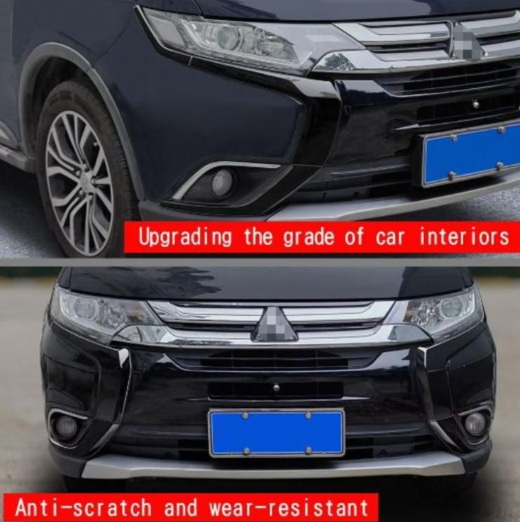 セール実施中。 16～22年式対応 アウトランダー フロントグリルガーニッシュ 6点セット 外装パーツ 取付簡単 立体感UP 亮黑仕上 感演出 ビンテージ