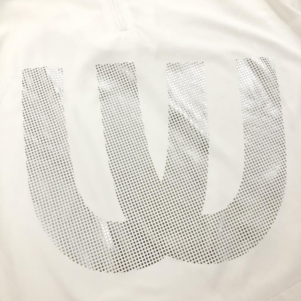 超美品】MUスポーツ ノースリーブハイネックシャツ 白×シルバー