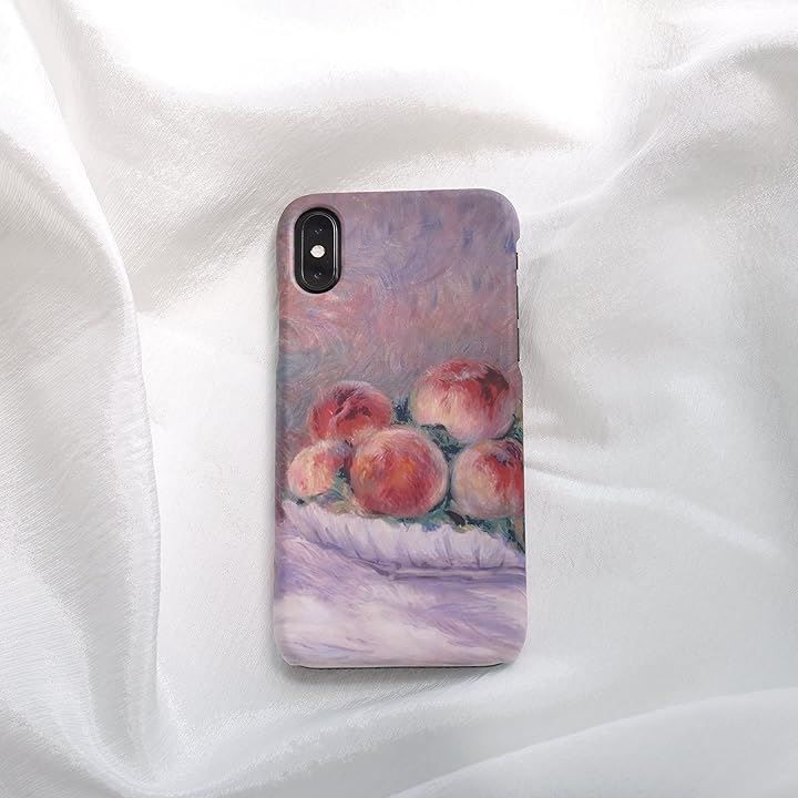 Maison de muse 絵画のスマホケースiPhone11 ルノワール桃アート 名画 美術館 印象派 韓国 アイフォン おしゃれ 大人かわいい ピーチ スマホカバー 6.1インチ対応 公式( ピンク，  iPhone11)