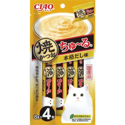 同梱不可 48個セット 焼かつおちゅーる CIAO 焼かつおちゅーる 本格だし味 8g×4P