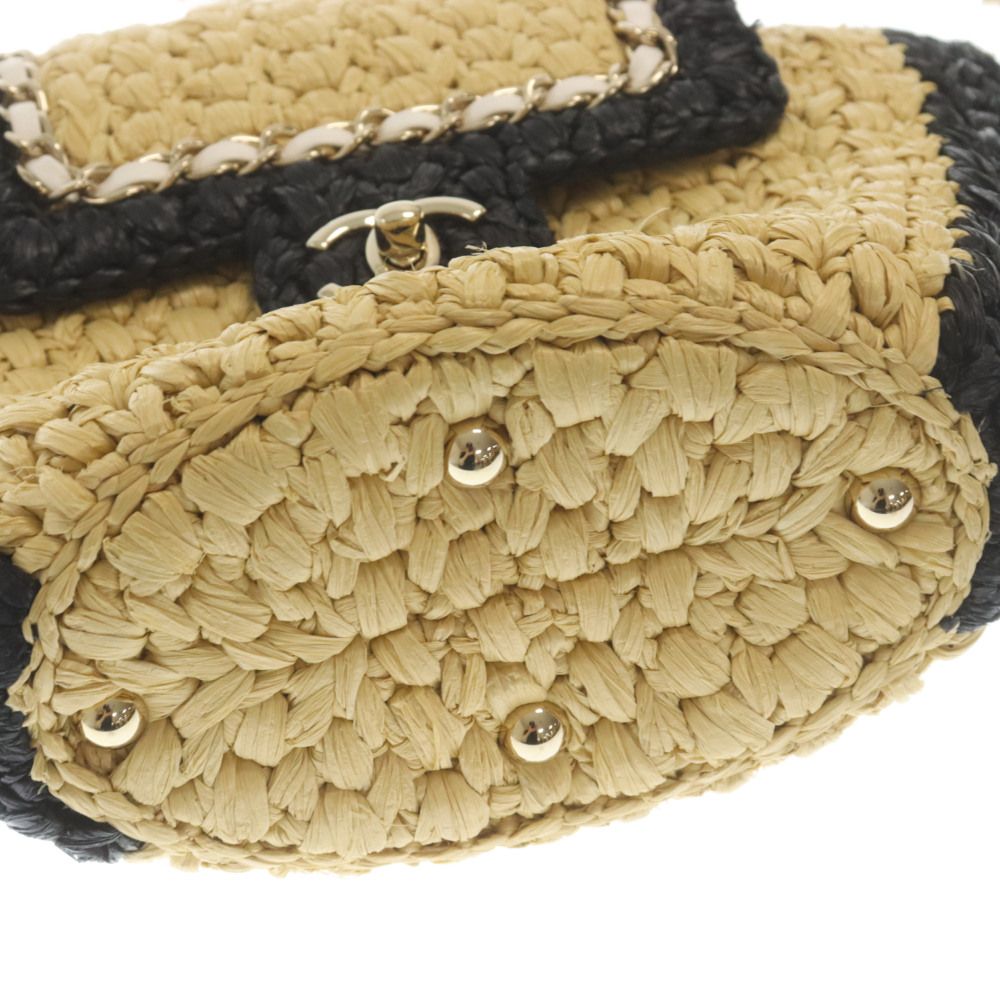 CHANEL (シャネル) 24SS ラフィア チェーン ショルダー カゴバッグ