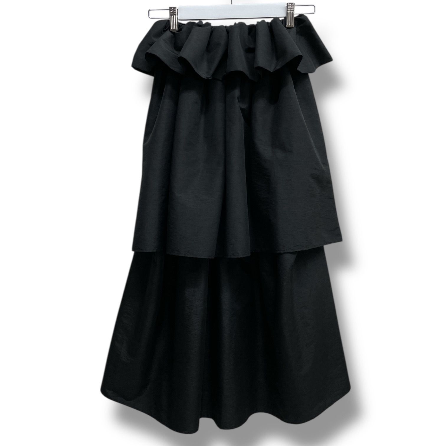つ*わ様 AMOMMA VOLUME UP FLARE SKIRT ブラック無地 AMOMMA アモマ VOLUME UP FLARE SKIRT ボリュームアップフレアスカート