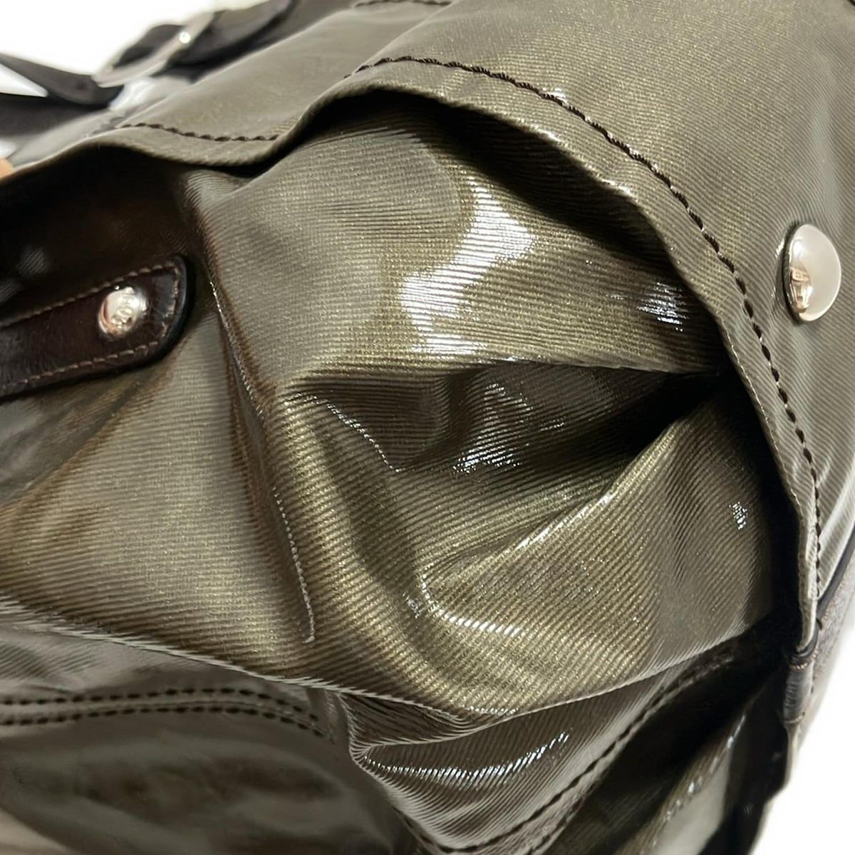 2502-147｜美品｜トッズ トートバッグ レザー ダークカーキ 2502-147｜美品｜トッズ トートバッグ レザー ダークカーキ
