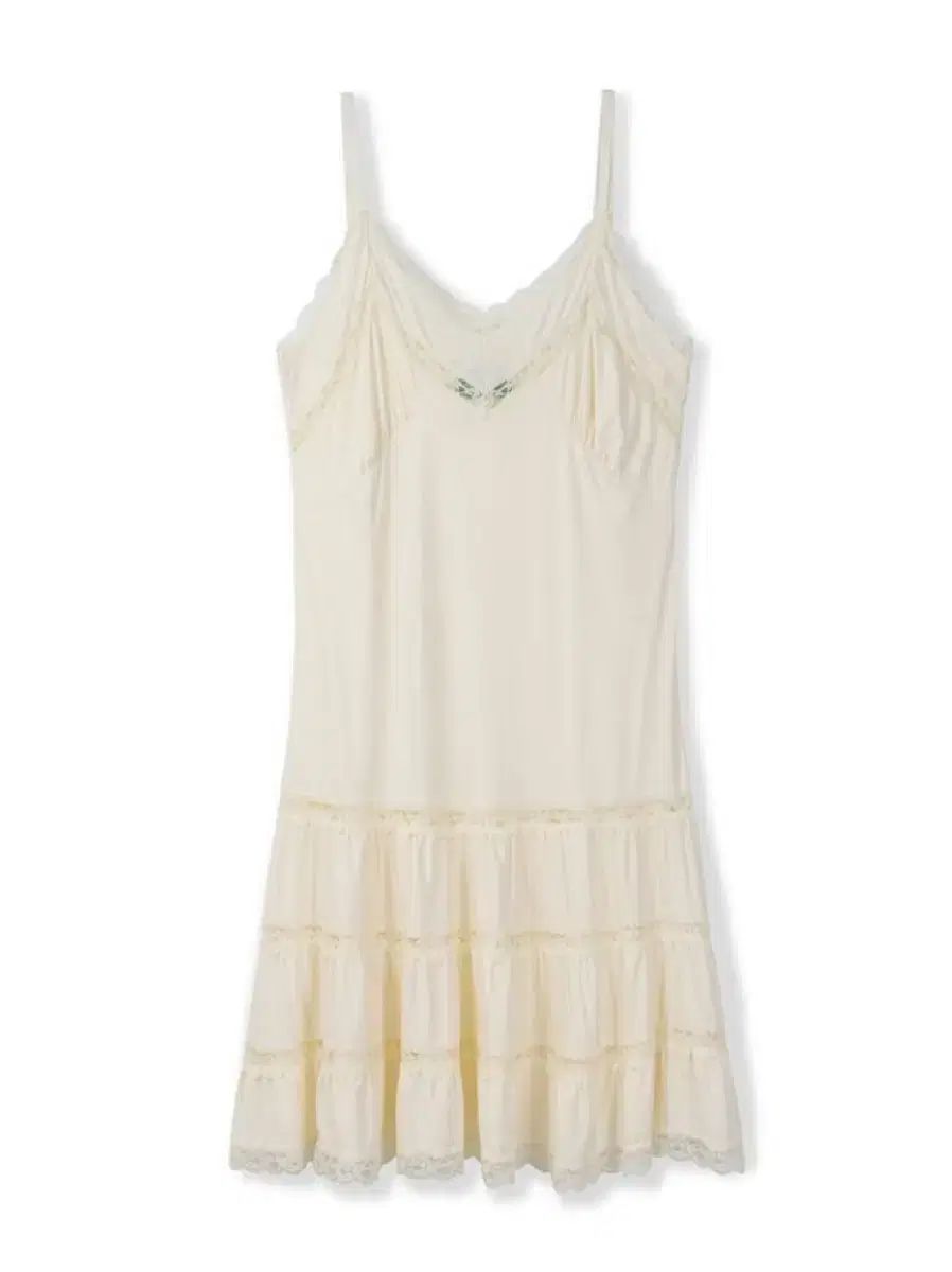 グリーンバター ワンピース Shirring Lace Slip dress (樹脂