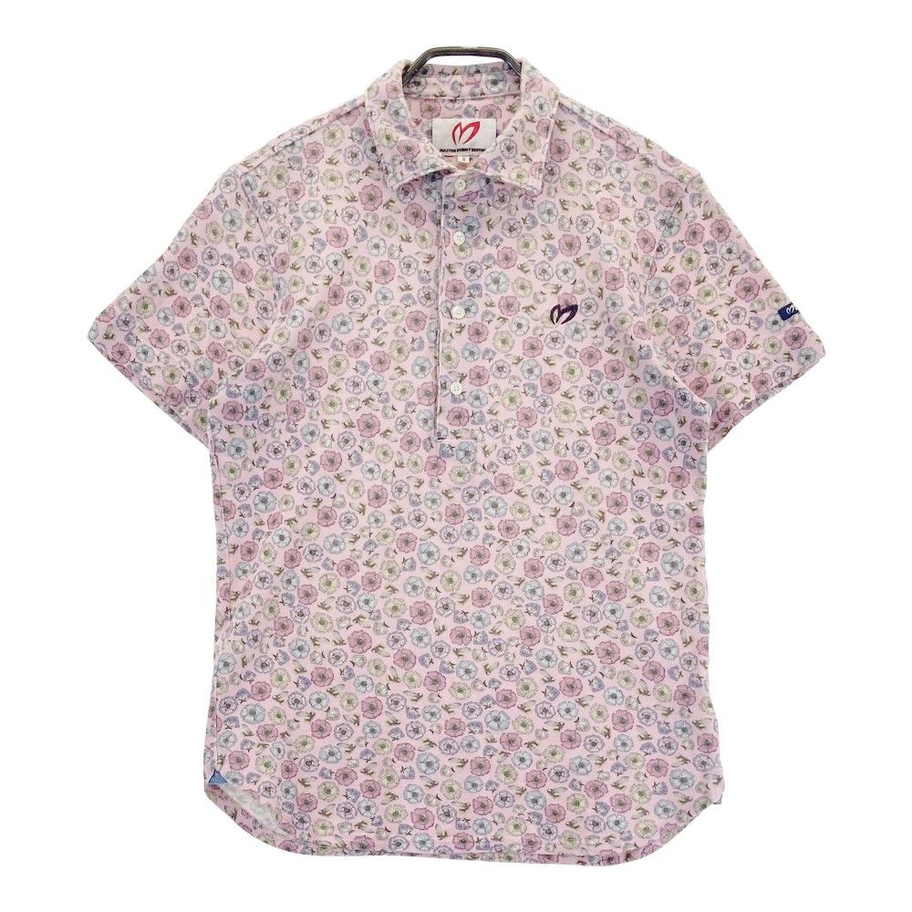 サイズ：4 MASTER BUNNY EDITION マスターバニーエディション 半袖ポロシャツ 花 総柄 ピンク系 [240101201411]# ゴルフウェア メンズ
