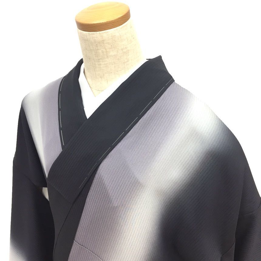 着物◇小紋 縞◇トールサイズ 正絹 正絹 小紋 縞(未使用品)トールサイズ【