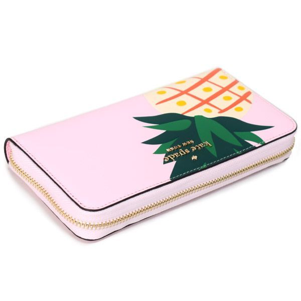 ケイトスペード 長財布 katespade レザー パイナップル トロピカル 