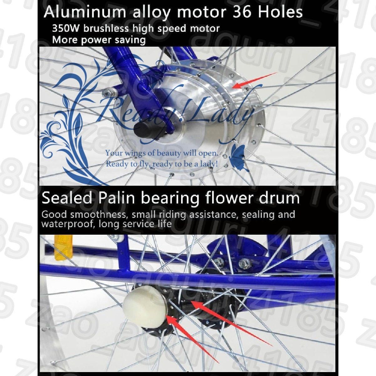3輪大人用電動自転車 耐荷重150Kg