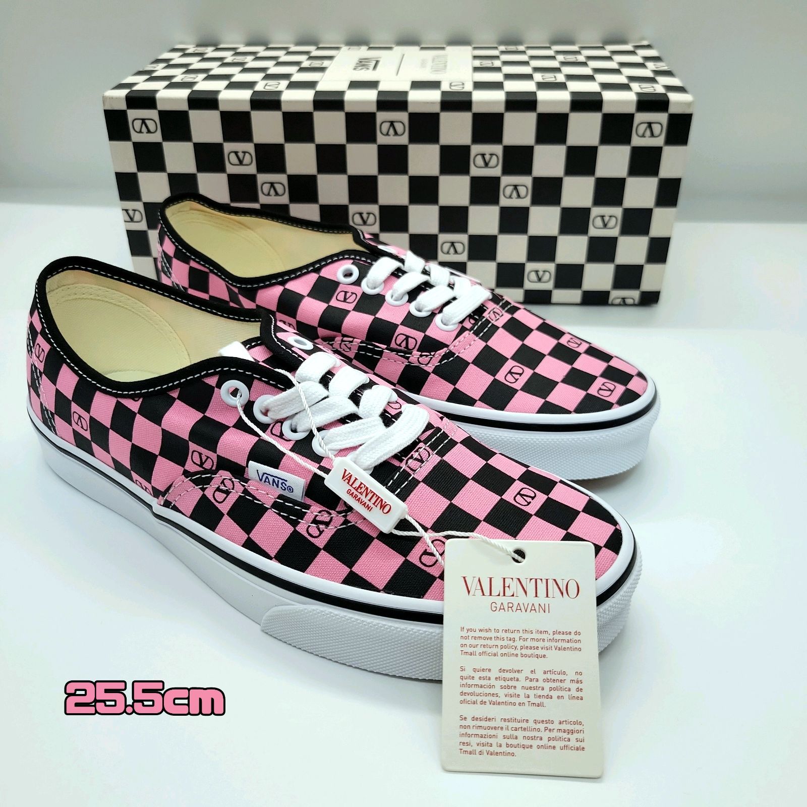 VANS × VALENTINO GARAVANI コラボ スニーカー ピンク チェッカー