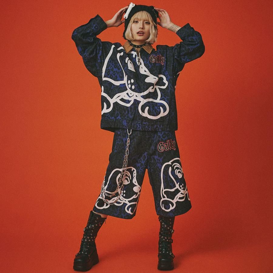 中古　キズ　きょうのすけ × GALFY ブルゾン　パンツ　セットアップ GALFY（ガルフィー）の「GALFY/ガルフィー/スケスケセクハラ