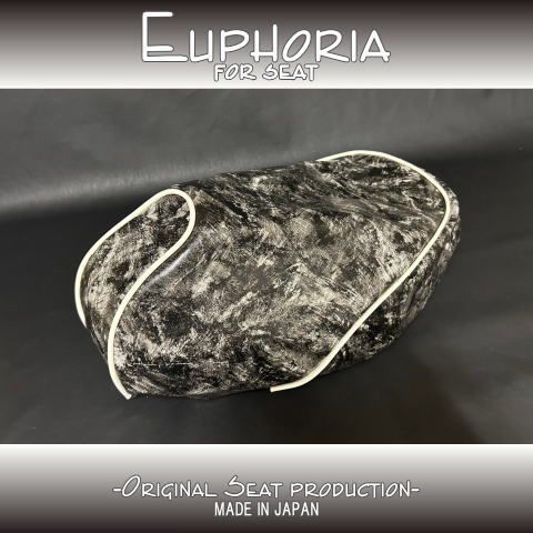 【DIO ディオ AF34 AF35 SR ZX】シート　張替え用表皮　水墨柄（かすれ柄）/白　《Euphoria》MK