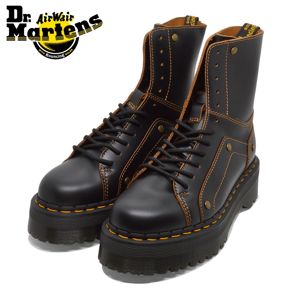 取扱店･ ドクターマーチン ブーツ メンズ レディース 12ホールブーツ 正規販売代理店 31211001 Dr.Martens JADON DECON LTT 厚底 VINTAGE SMOOTH ヒール高さ5cm