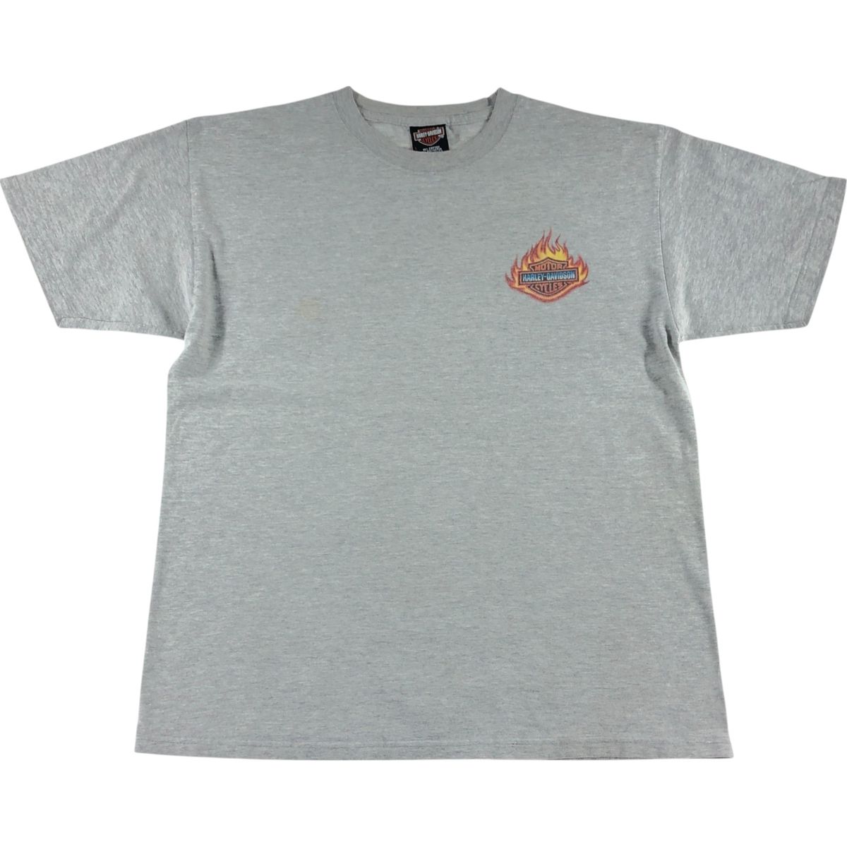 古着 00年代 ハーレーダビッドソン Harley-Davidson ファイヤーパターン モーターサイクル バイクTシャツ メンズL相当|eaa552275