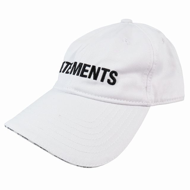 VETEMENTS ヴェトモン ロゴ ベースボールキャップ ホワイト 23SS ヴェトモン ベトモン VETEMENTS ベースボールキャップ 野球
