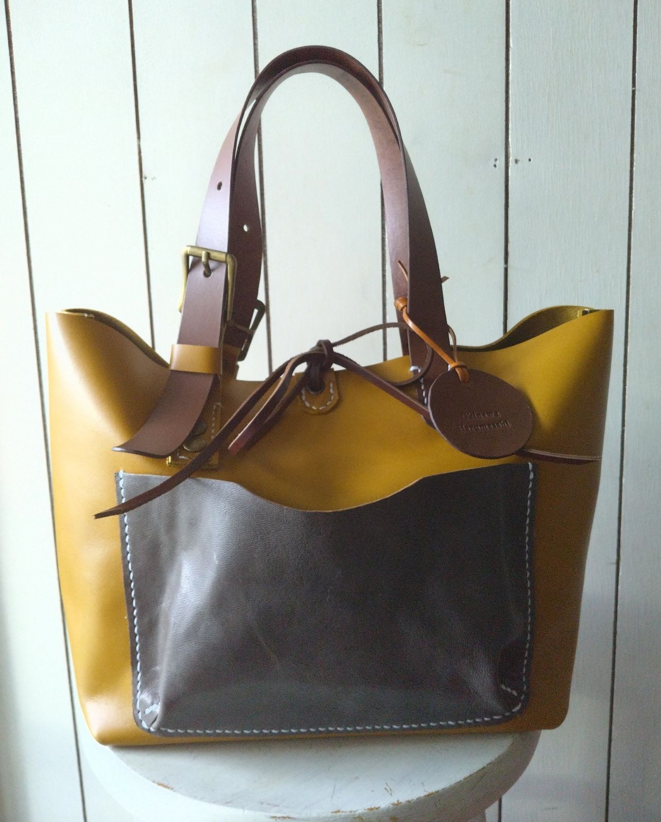 ハンドメイド 木製テーブル 幾何学模様 ペンドルトン カリフォルニア