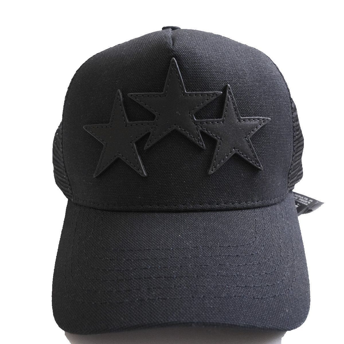 ◆AMIRI◆アミリ◆3 STAR TRUCKER HAT トラッカー ハット◆ブラック 黒◆フリーサイズ◆メッシュキャップ スリースター ベースボールキャップ 帽子 野球帽 ♥ 正規品