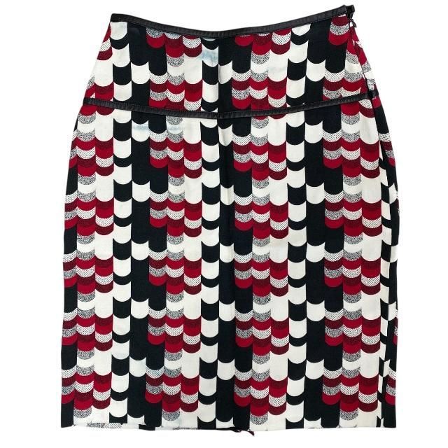 PRADA プラダ スカート ボトムス ひざ丈スカート 総柄 レーヨン マルチ サイズ 38