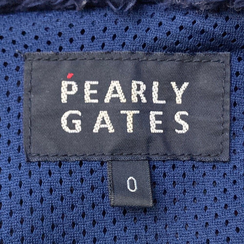 パーリーゲイツ PEARLYGATES ジップジャケット ワッペン ネイビー 0 サイズ：0 PEARLY GATES パーリーゲイツ ボア ジップパーカー ワッペン