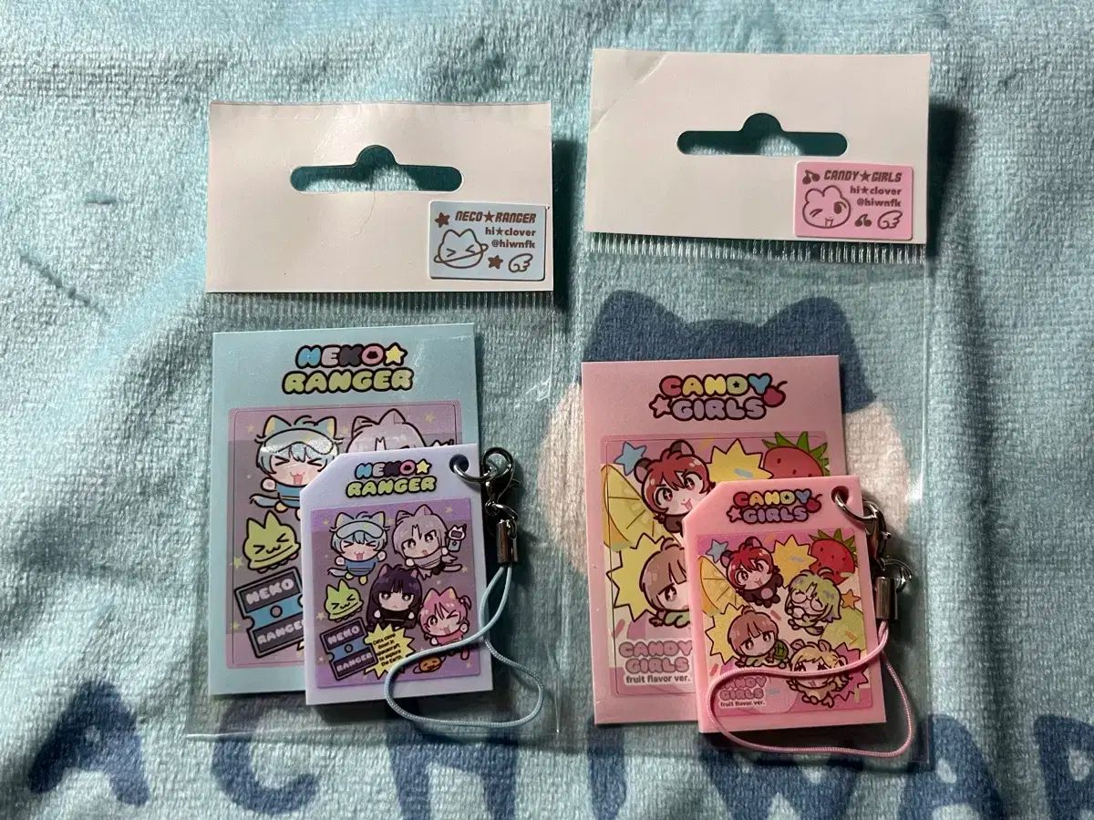 こんにちはクローバー キャンディガール ネコレンジャー ディスク アクリルキーリング