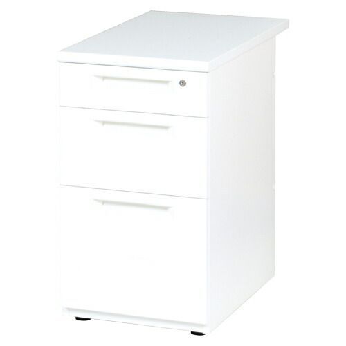 オフィスデスク ﾎﾜｲﾄ/ﾎﾜｲﾄ LDC-WD3(WH) 4933178108130 ●外寸：幅４００×奥７００×高７００ｍｍ●仕様：３段 1個