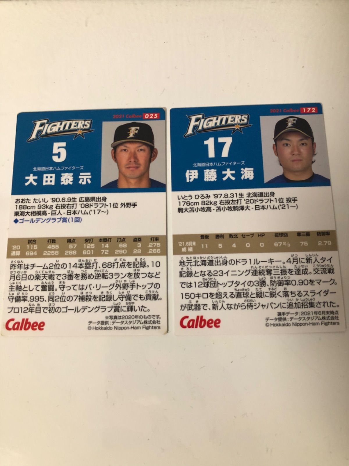 プロ野球】カルビープロ野球チップスカード 北海道日本ハム