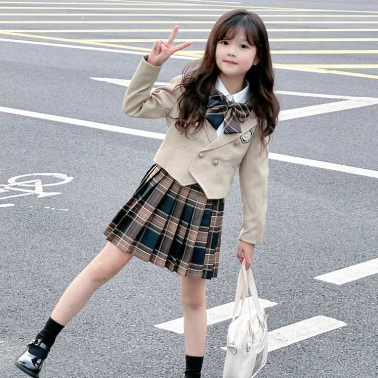 卒服　ジャケット・シャツ・スカートセット 卒服】【4点セット】ショートジャケット・ジャンスカセット(M(150cm