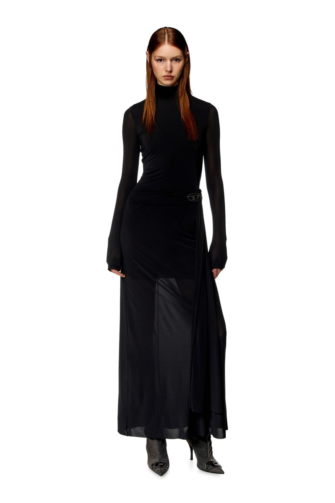 Diesel ディーゼル レディース マキシドレス D-BLOS DRESS A120420ANAV S ブラック 9XX