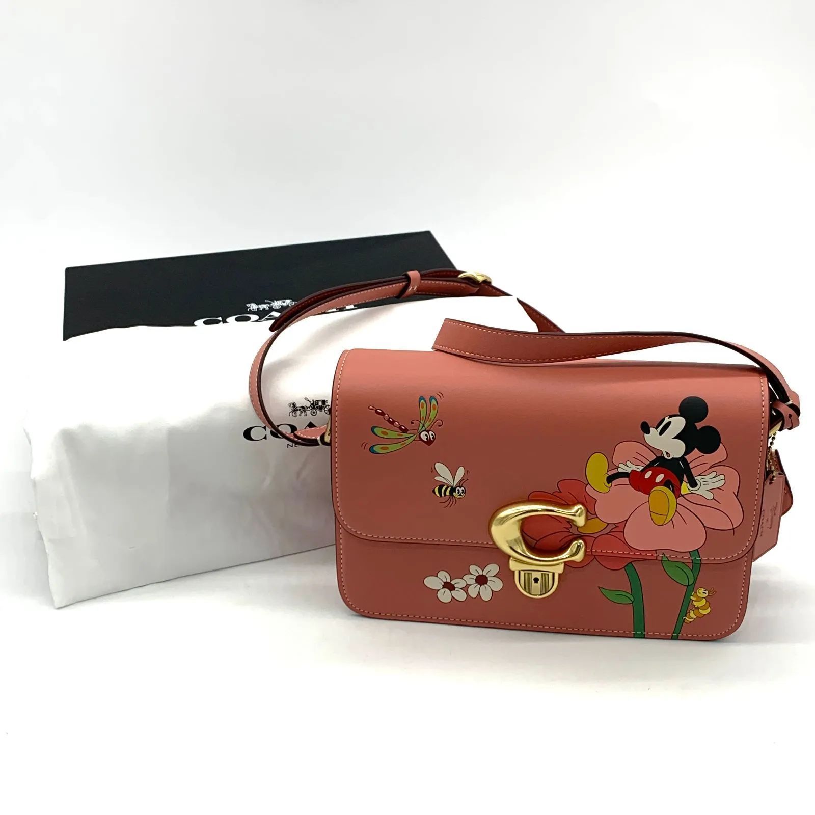 DISNEY X COACH ストゥディオ ショルダー   ミッキー\u0026フラワー