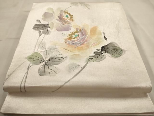 平和屋着物＊夏物 太鼓柄袋帯 横段幾何学文 金彩 正絹 逸品