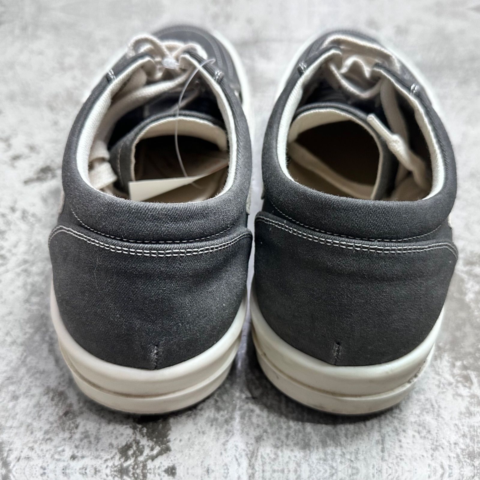 レア!!【Rick Owens】グレー カーフスキンローカットスニーカー RICK OWENS(リックオウエンス) ローカットスニーカー RU02D6897