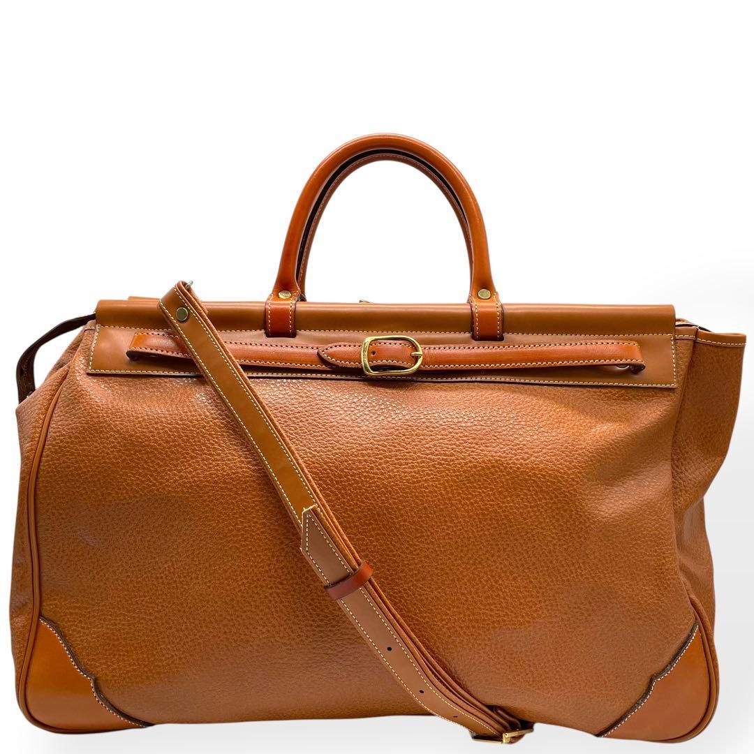 美品 豊岡鞄 木和田 マリエラ天棒ボストンバッグ MARIERA 2way