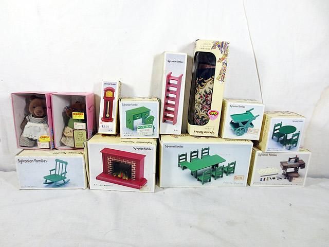 シルバニアファミリー クマ ウサギ ミシン ファミリーテーブル 時計 暖炉