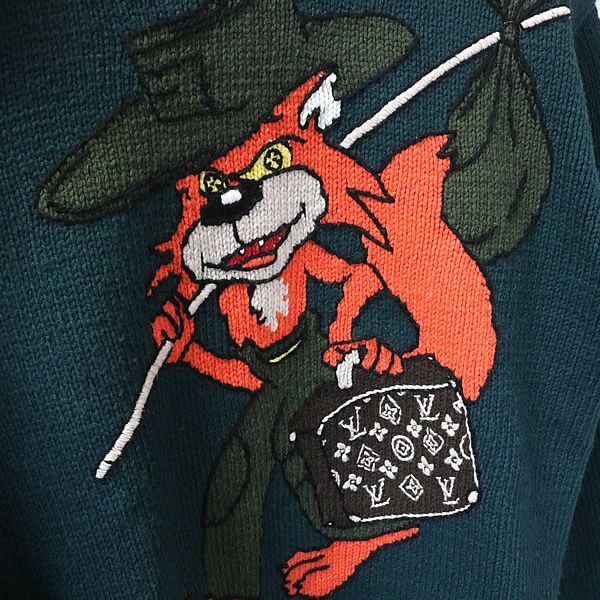銀座店 SALE ルイヴィトン ヴァージルアブロー ハンドメイドニット S