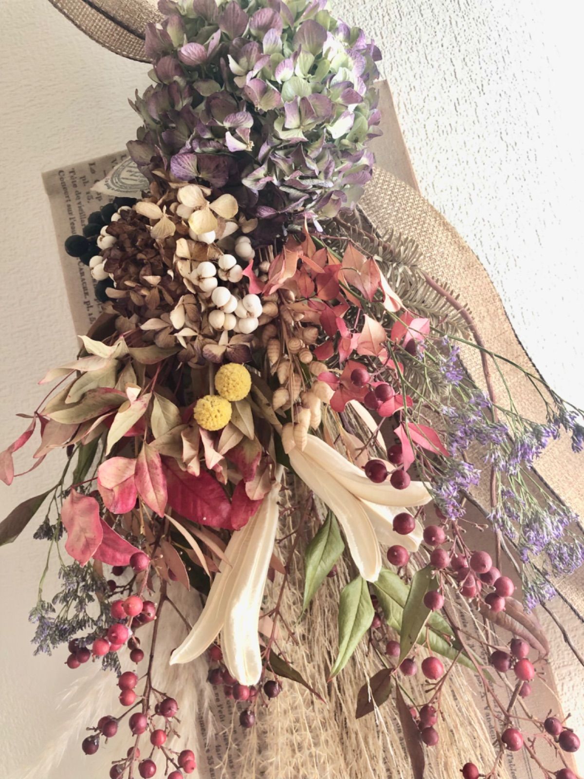 【専用】和モダン　大きめスワッグ　ブーケ　リース　ガーランド　ドライフラワー 専用 和モダン 大きめスワッグ ブーケ リース ガーランド ドライ