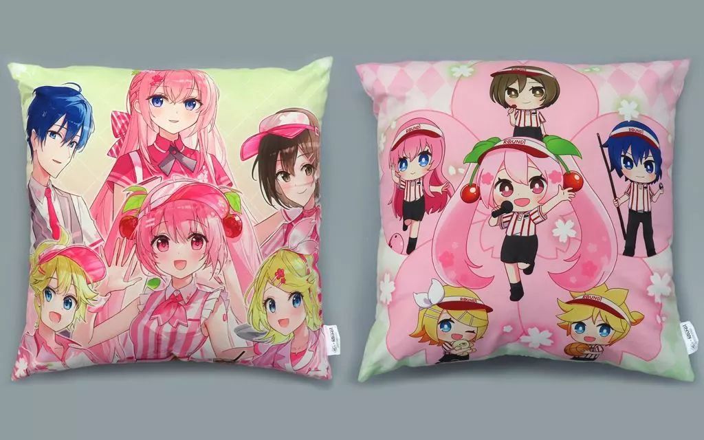 初音ミク　桜ミク　スクエアクッション4種類セット 桜ミク おおきなスクエアクッション ～和風喫茶ver.～タイトー