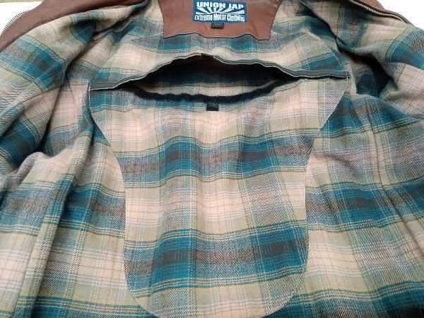 本革 レザー ジャケット UNION JAP UJB-9001 ブラウンレッド M サイズ