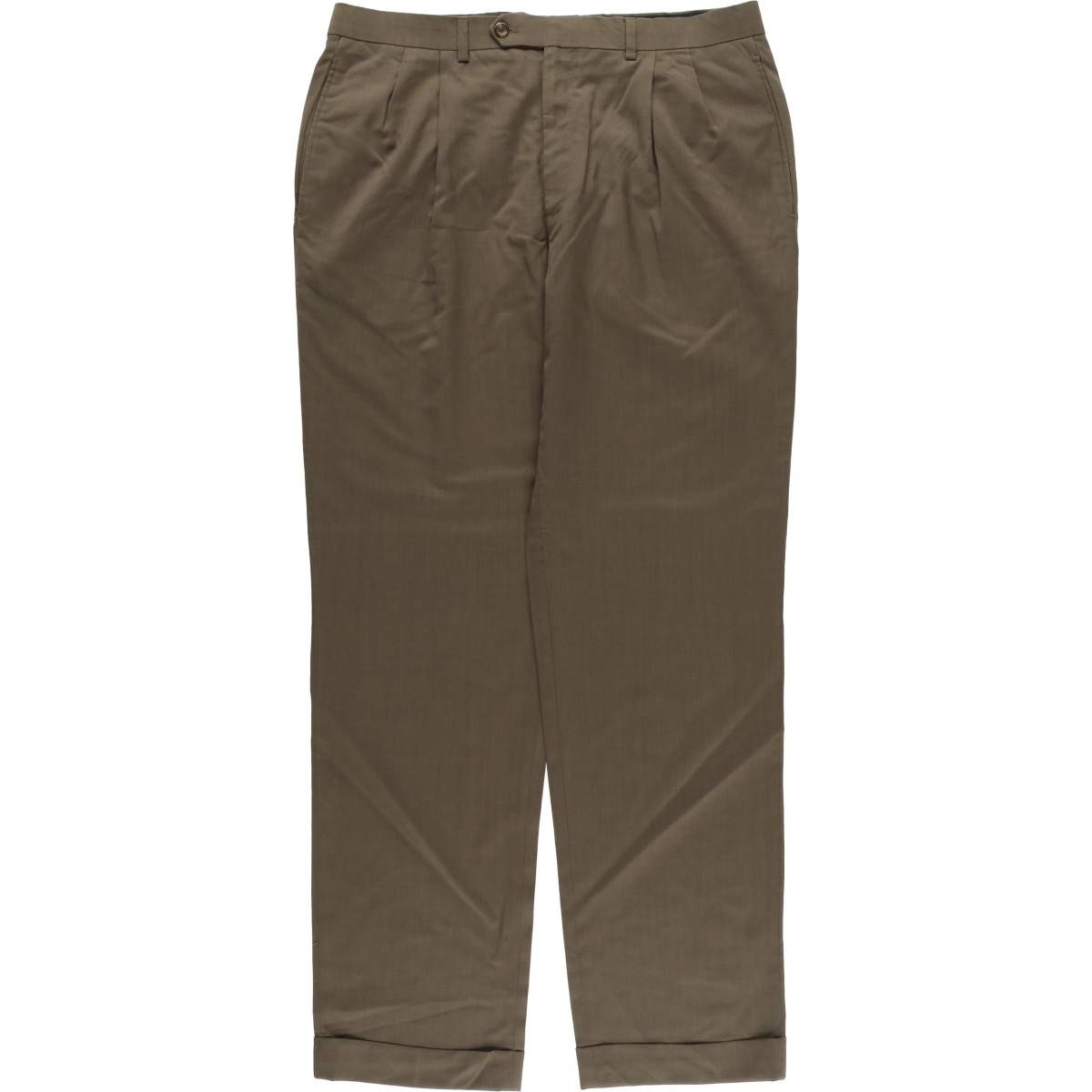 古着 ラルフローレン Ralph Lauren LAUREN ローレン ツータック ウールパンツ スラックス メンズw35相当|eaa541570