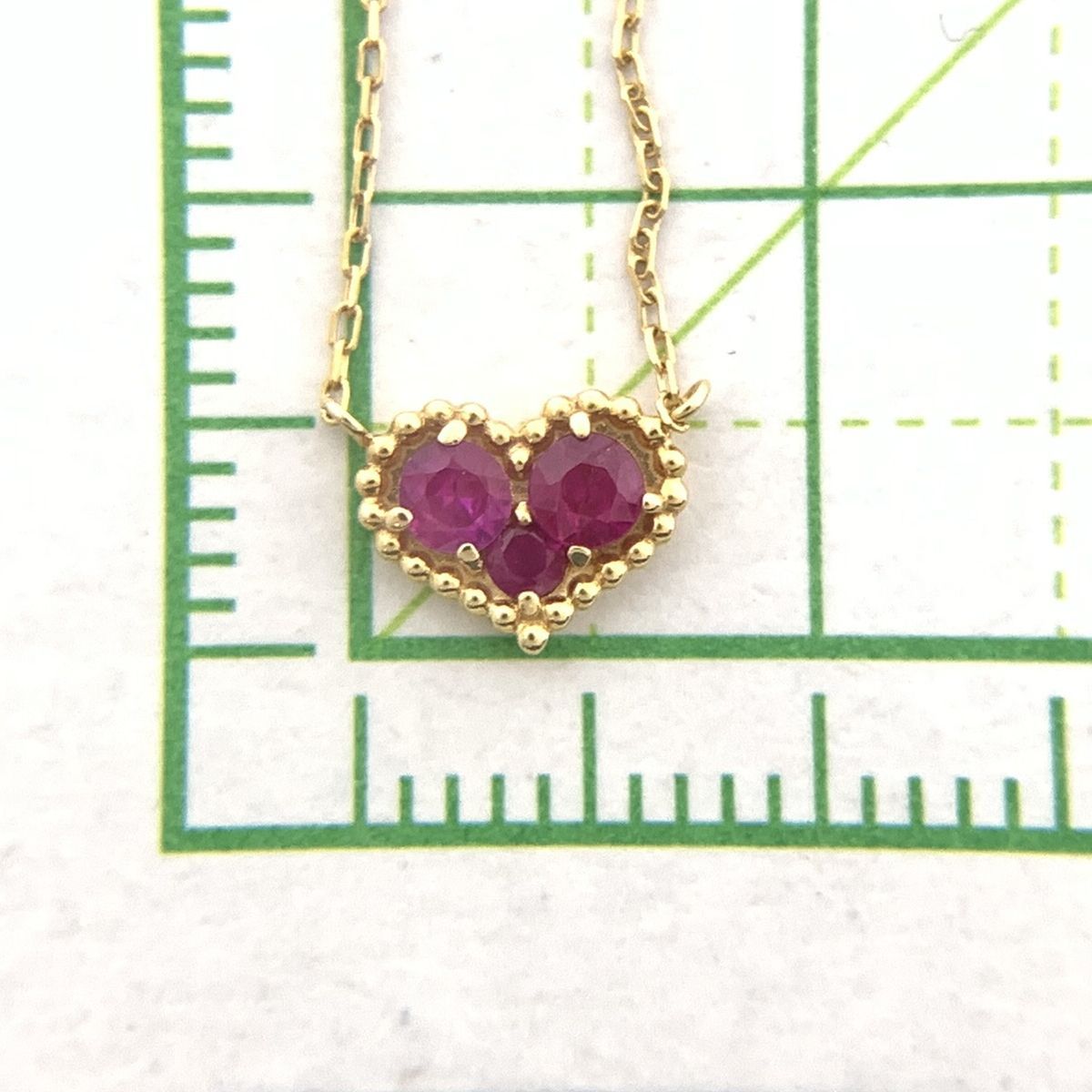 サマンサティアラ Samantha Tiara K18 ルビー ハートネックレス☆新品 