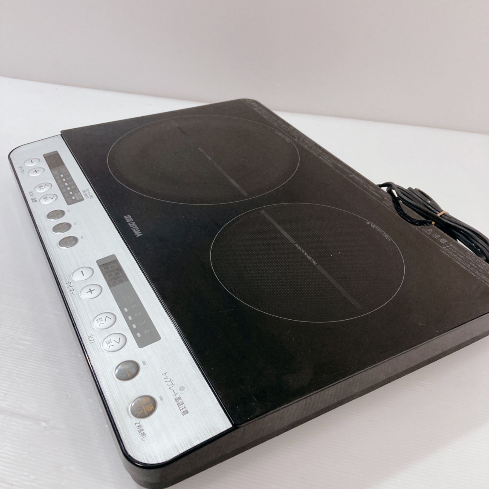 アイリスオーヤマ 2口コンロ IHK-W12-B IHクッキングコンロ 取り付け簡単 2019年製 WWW_KANDAIZUMI_COM