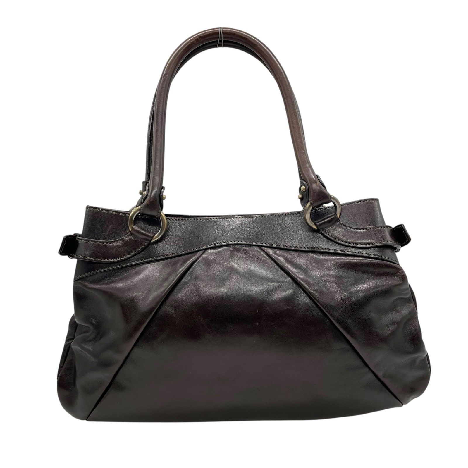 美品 Salvatore Ferragamo フェラガモ ガンチーニ ハンドバッグ レザー 