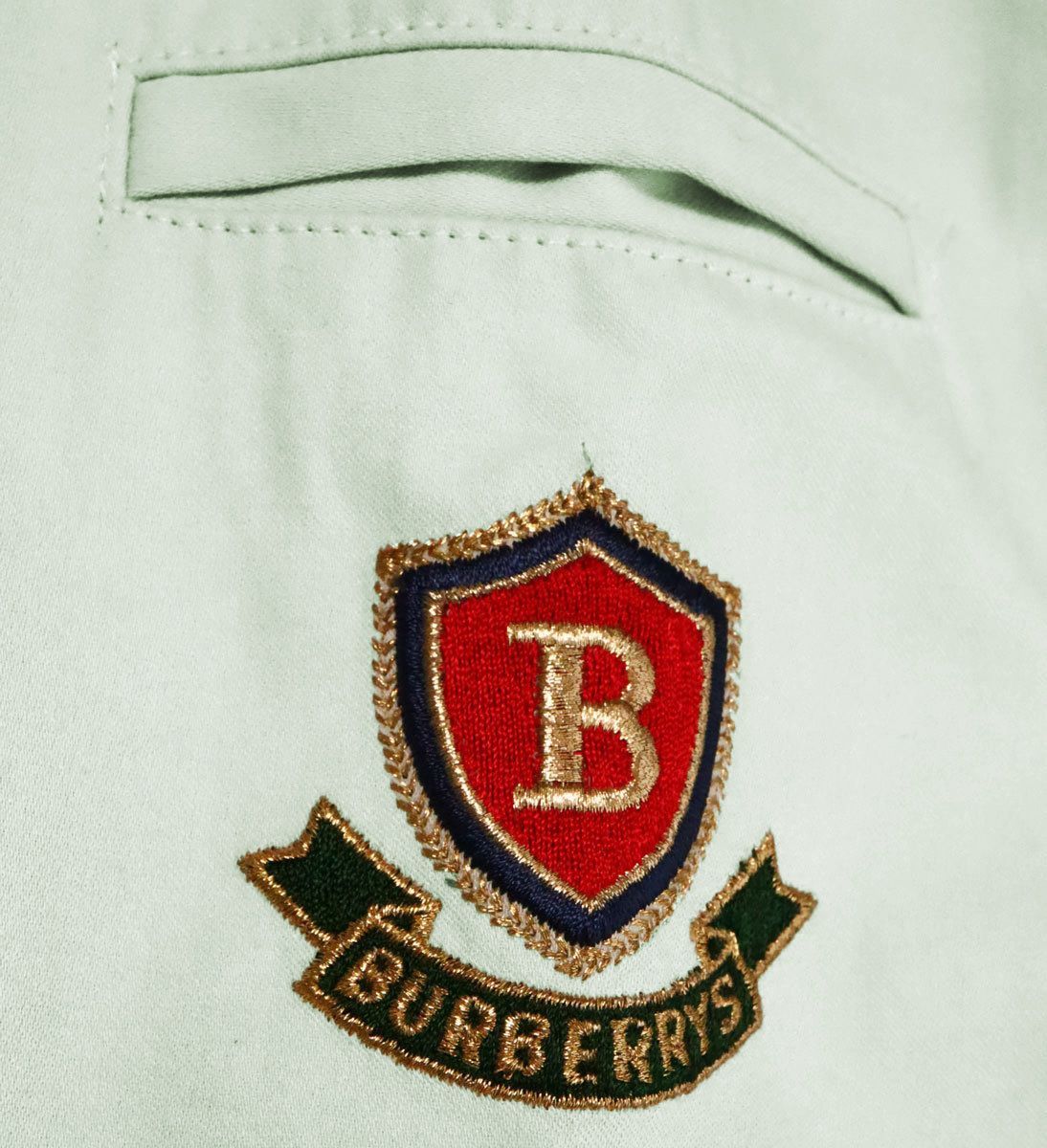 【619】　バーバリー(三陽商会）Burberry　綿ジャケット　新品　水色　ブルーグレー　春　ゆったり9号　レディースファッション　値札付き　  匿名配送