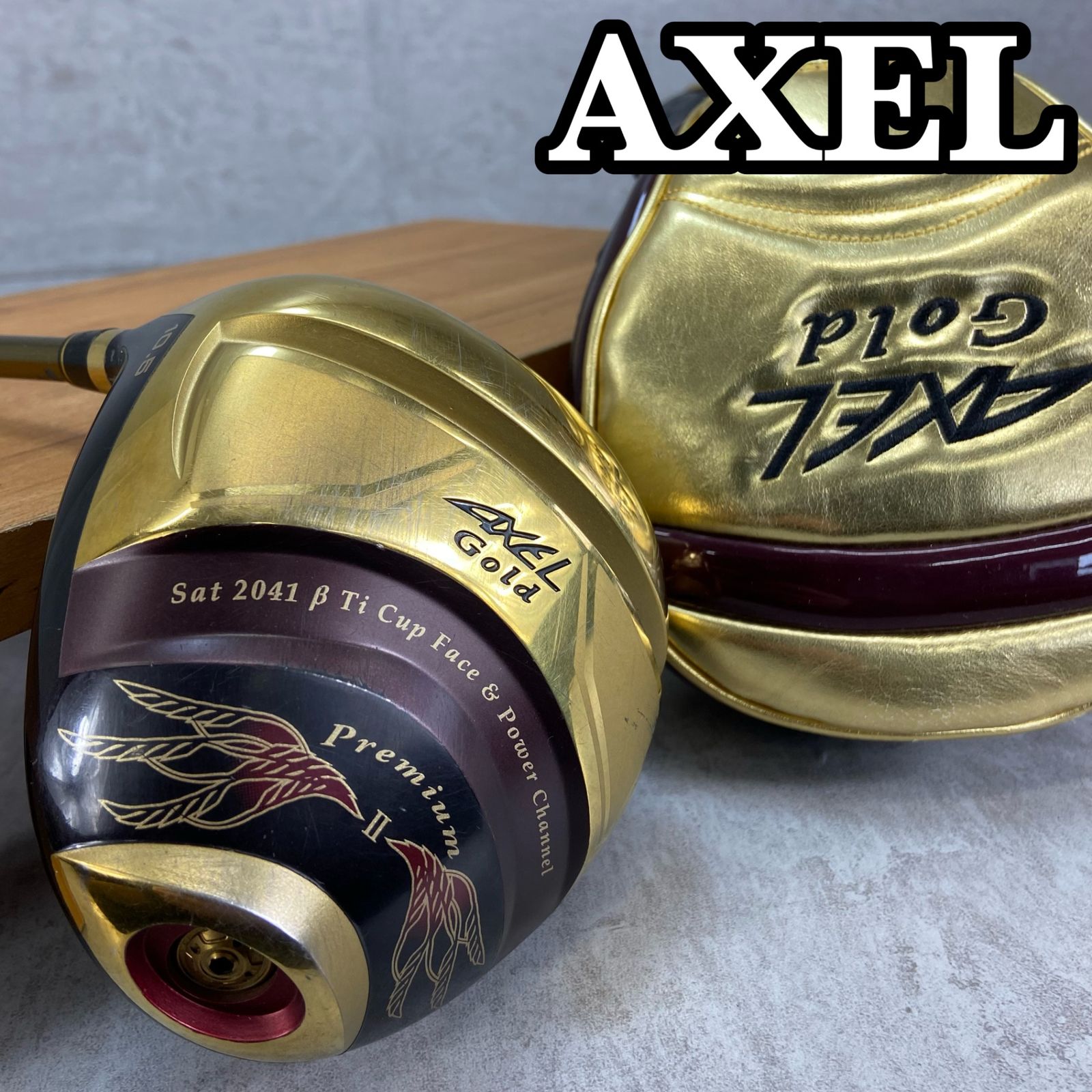 TSURUYA AXEL GOLD Premium V ドライバー/ F S/ 中古品 喰っ 店舗受取可