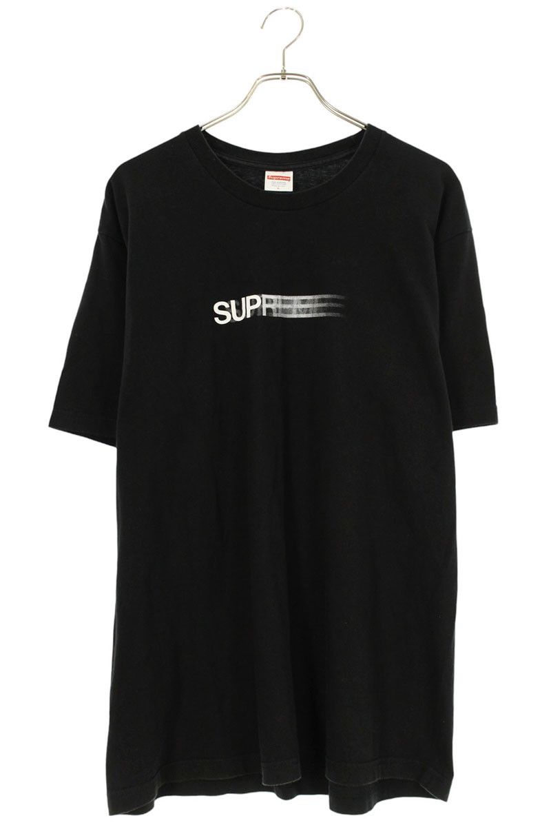 【人気デザイン】 シュプリーム モーションロゴ センターロゴ Tシャツ 黒 L シュプリーム Motion Logo Tee モーションロゴTシャツ メンズ L